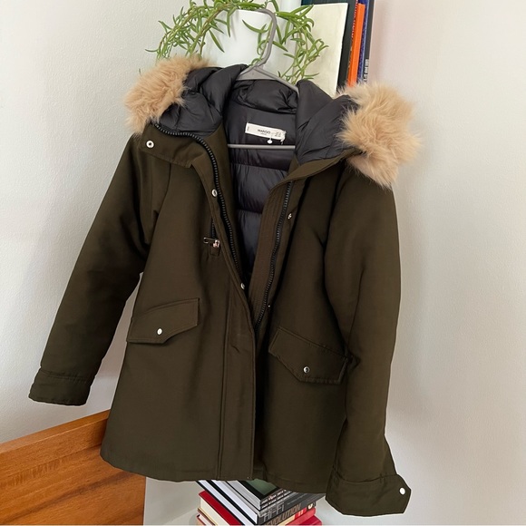 Mango Coat with Detachable Faux Fir Hood - Picture 6 of 6